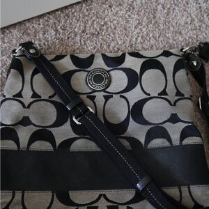 Coach Black and Gray Crossbody Bag